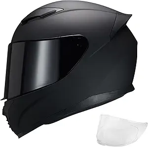 Full Face Motorcycle Helmet WS-607 DOT Approved Motorbike Racing Street Bike Helmets for Adults with Visor